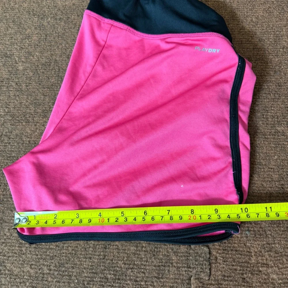 Reebok Kids XL Pink PlayDry Athletic Running Shorts‎ Black Trim Performance Gym